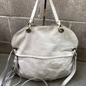 INNUE Purse Crossbody Satchel Women's Made in Italy Beige Large Zipper Bag​